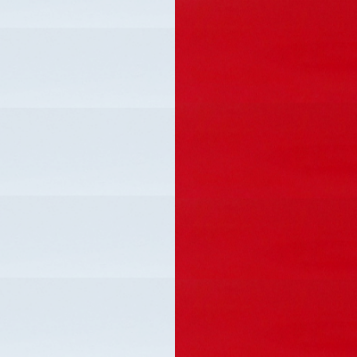 Горизонтальные жалюзи 25 мм алюминиевые цвет красный/белый 475/900